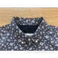 Male 100% cotton button-up print shirt